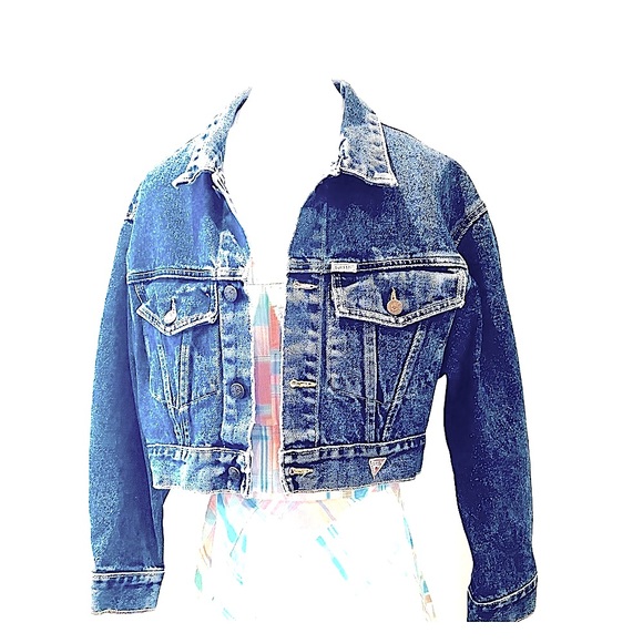 Vintage REAL 80s oversized Dolman Guess Marciano Crop Jacket S 🇺🇸 - Picture 3 of 14